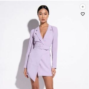 Brand new Akira Purple blazer dress with open back